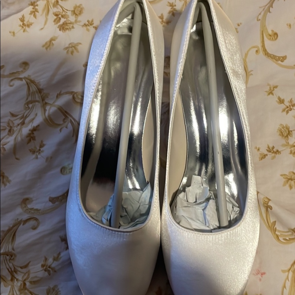 White wedding shoes .New